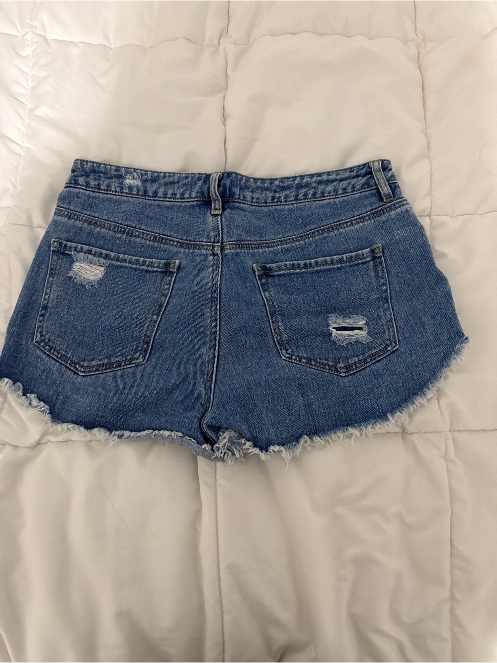 PacSun Ripped Blue Denim Jean Shorts - Picture 2 of 3